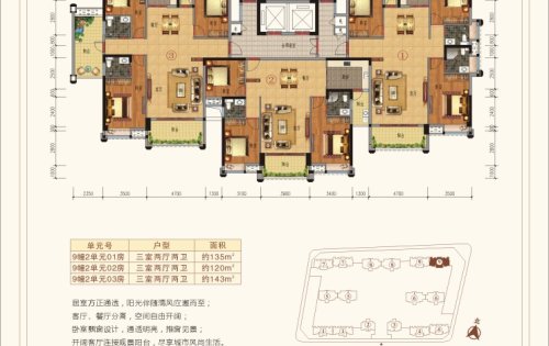 锦绣一品户型图，120-150㎡(图1)