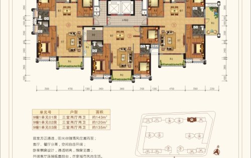 锦绣一品户型图，120-150㎡(图2)