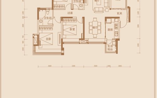 110-126m2  三房至四房     新中式园林大境(图1)