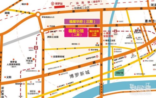 福鑫公馆区域交通图(图1)