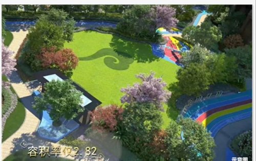 小区自带健身跑道 运动蓝球场、羽毛球场等，2.82超低容积率，风云式主题儿童趣味乐园(图1)