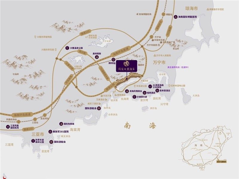 交通图中信国安海岸别墅-交通图